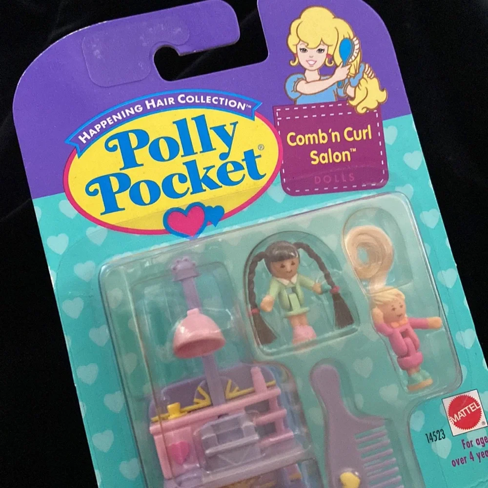Vintage factory sealed Polly Pocket happening hair collection comb n’ curl salon